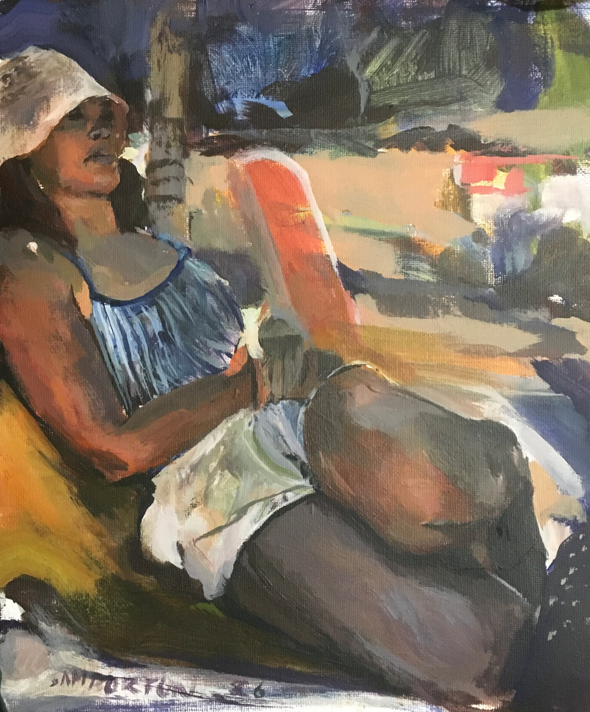 Original Painting On a Beach